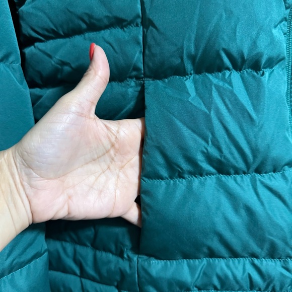 Lands' End Teal Down Lightweight Puffer Zip Up Coat Small Outerwear Insulated - Picture 2 of 12